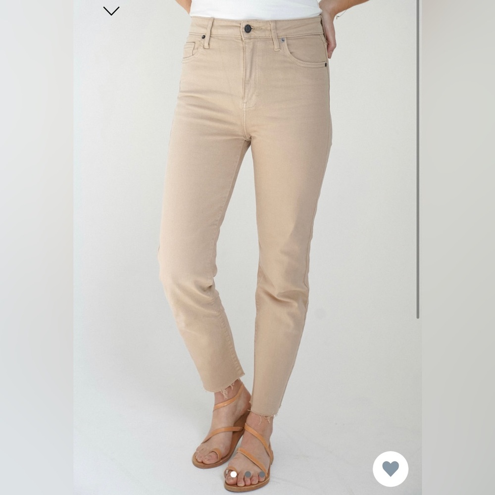 CJLA chrissy classic straight jeans khaki size 3 pants denim